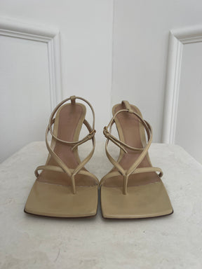 Bottega Veneta Cream Stretch Thong, 40