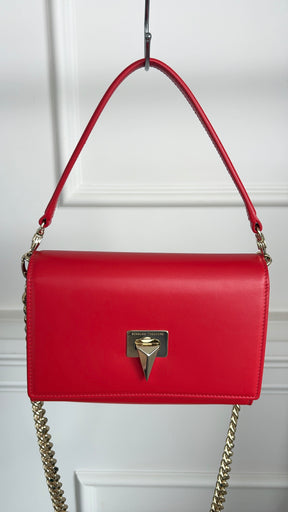 Scanlan Theodore Red Leather Chain Crossbody Bag