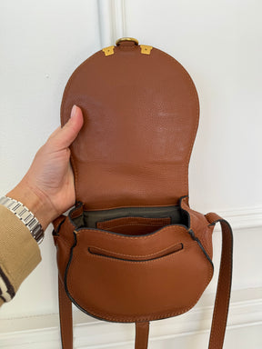 Chloé Tan Grained Leather Marcie Bag