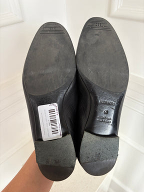 Hermès Black Leather Paris Loafer, 40