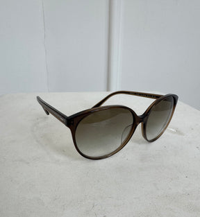 Oliver Peoples x The Row Brown Round Oversized Sunglasses