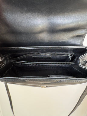Saint Laurent Black Leather Toy Loulou Bag