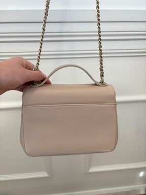 Chanel Beige Caviar Leather Business Affinity Shoulder Bag