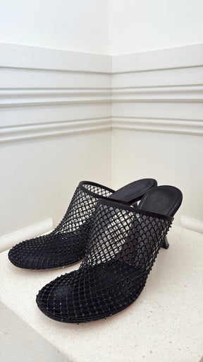 Studio Amelia Mesh Dolly Mules Black, 38