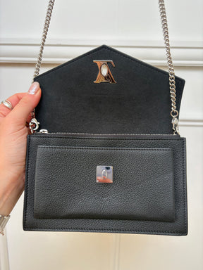 Louis Vuitton Mylockme Chain Pochette Black Silver