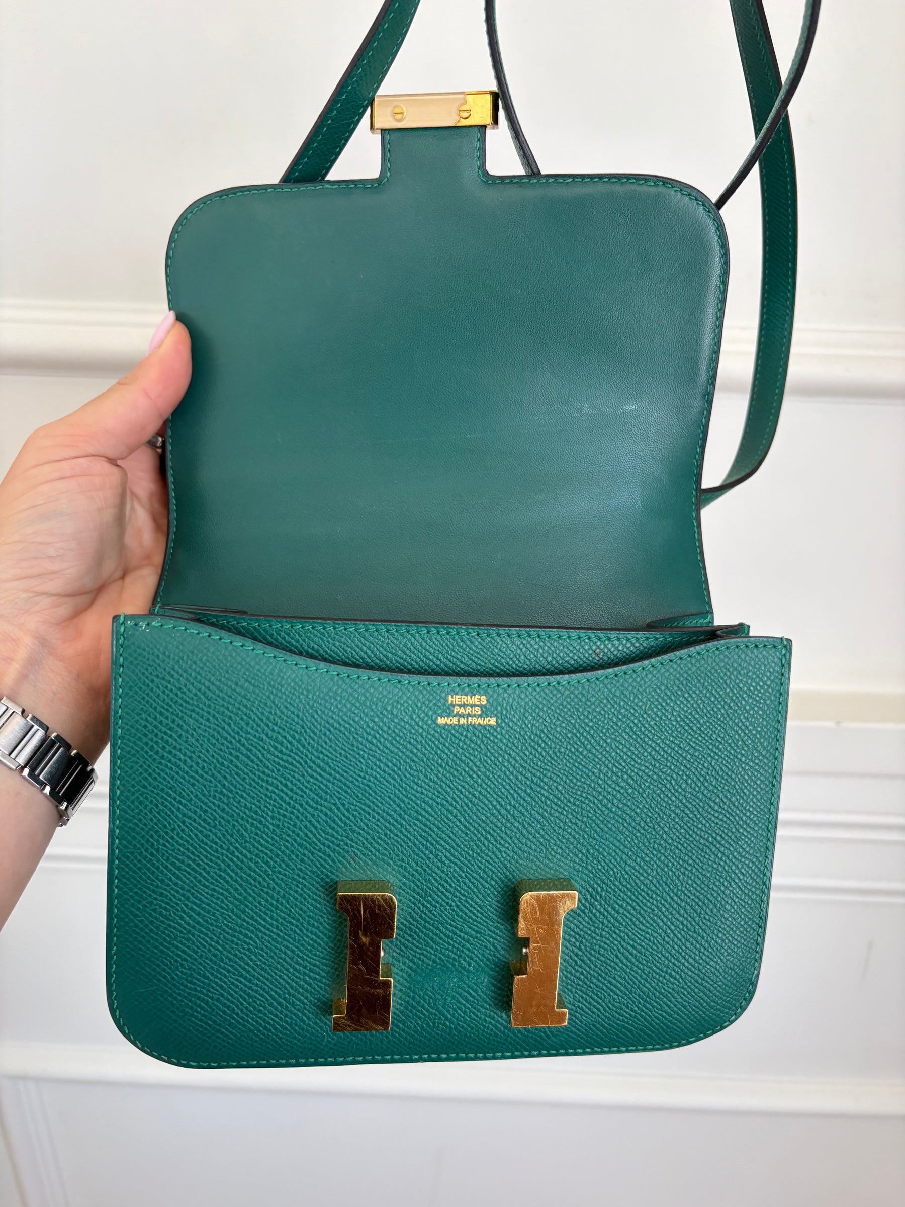 Hermès Constance 18 in Malachite Epsom Leather