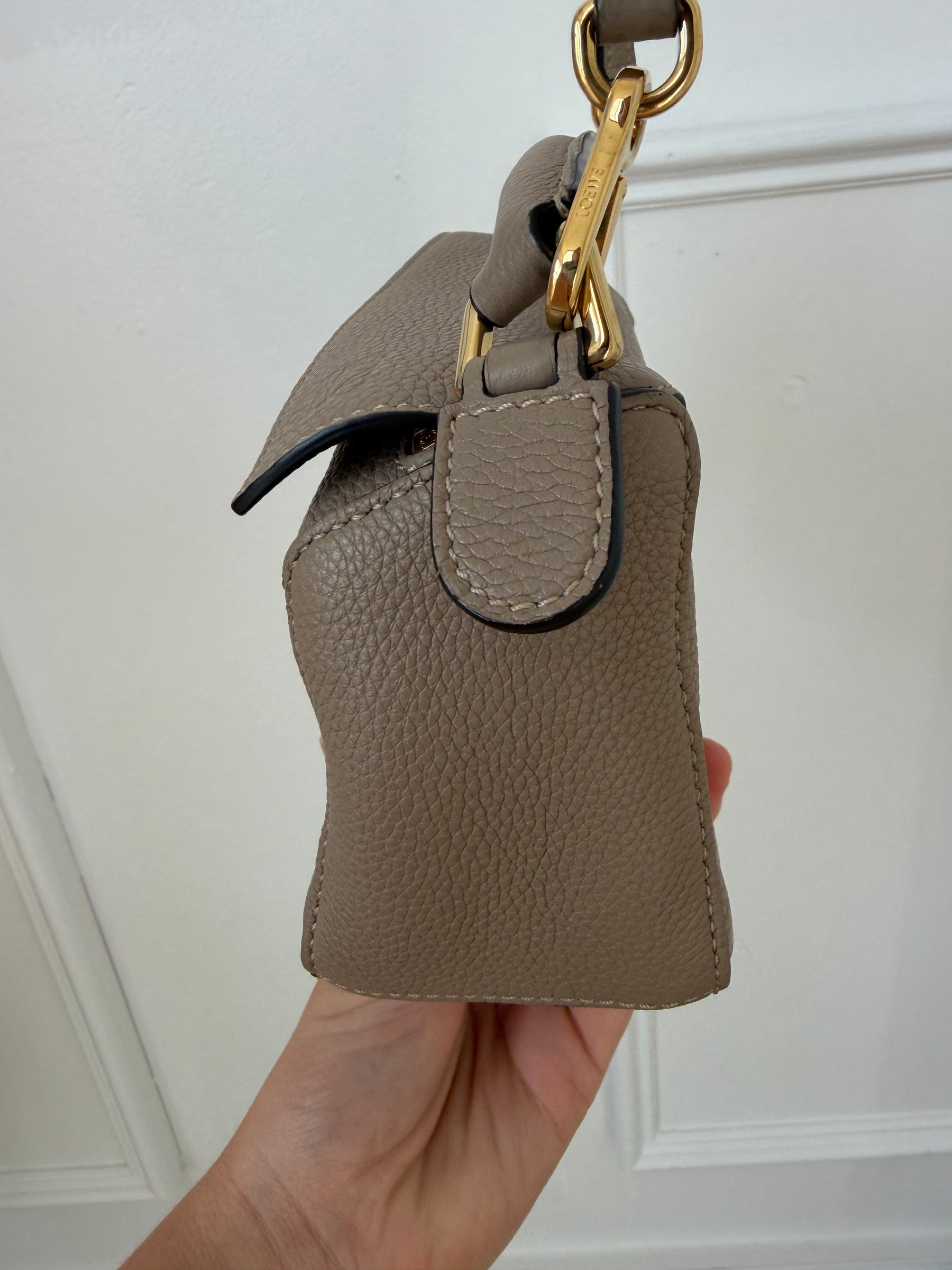 Loewe Mini Puzzle Bag In Sand