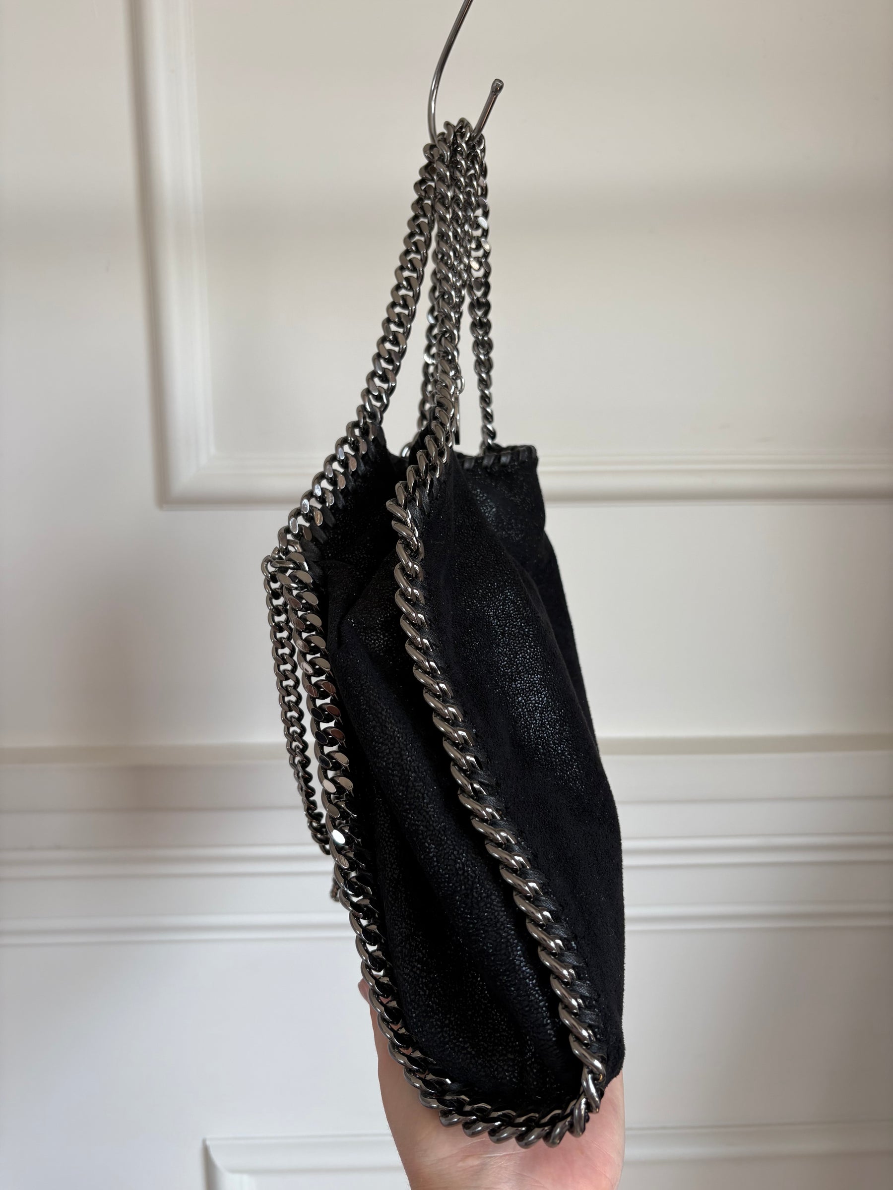 Stella McCartney Black Suede Falabella Tote