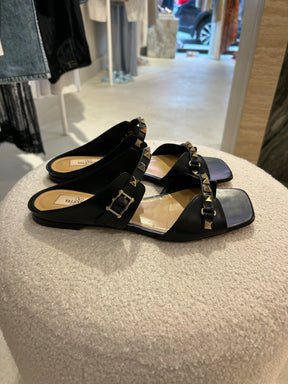 Valentino Garavani Rockstud Open Toe Sandals Black, 38 IT