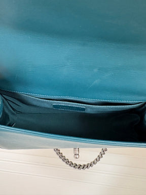 Chanel Teal Boy Bag