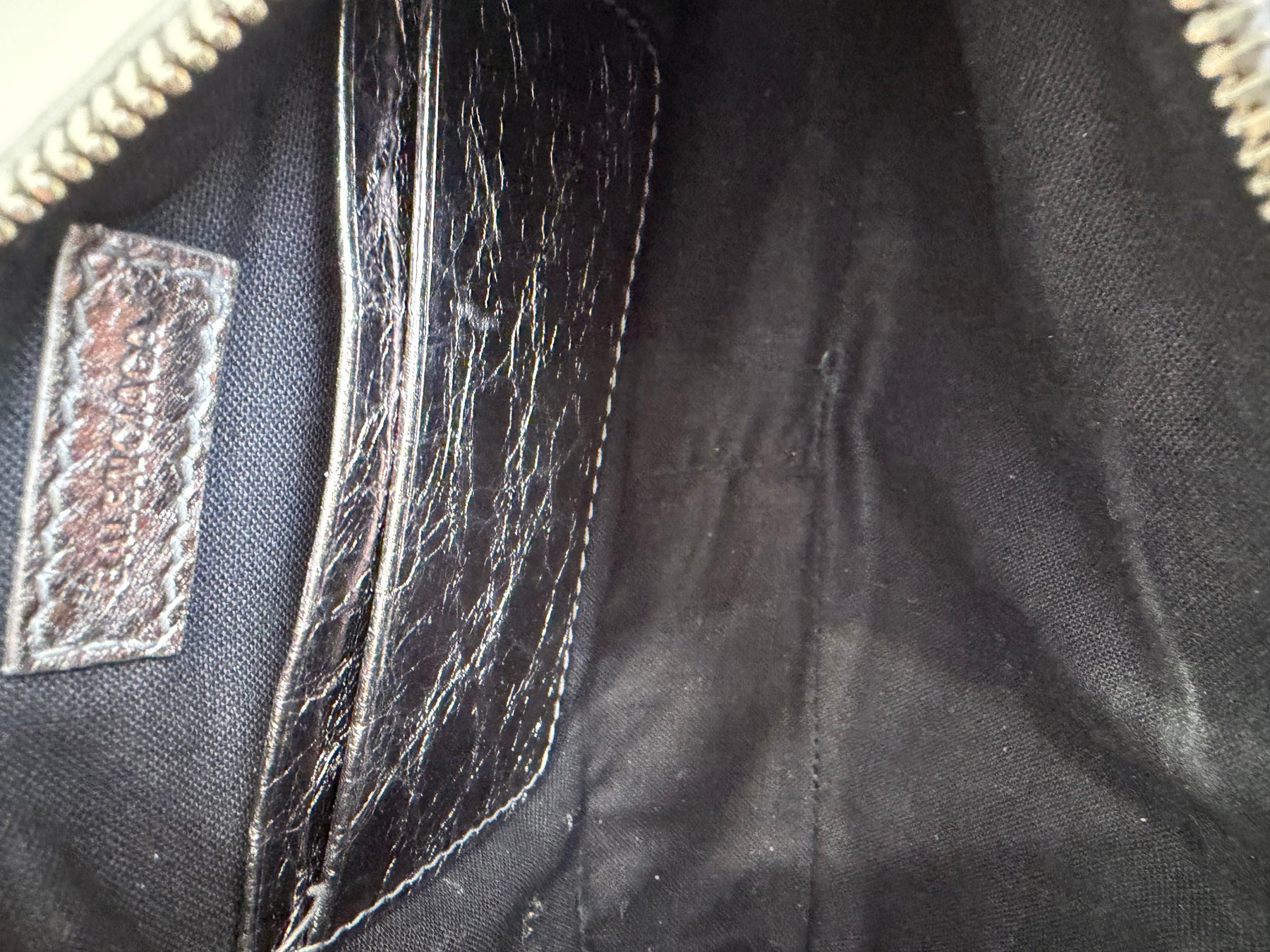 Balenciaga Metalic silver Pochette Crinkled Lambskin