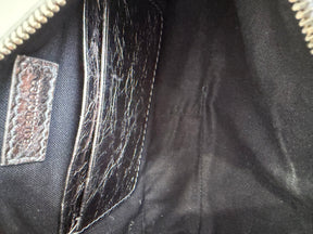 Balenciaga Metalic silver Pochette Crinkled Lambskin
