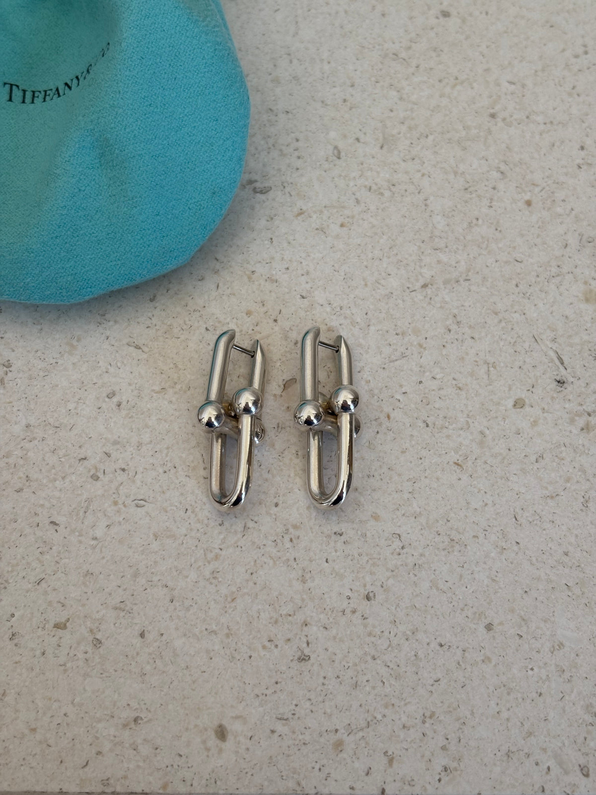 Tiffany & Co. Sterling Silver Large Link Earrings