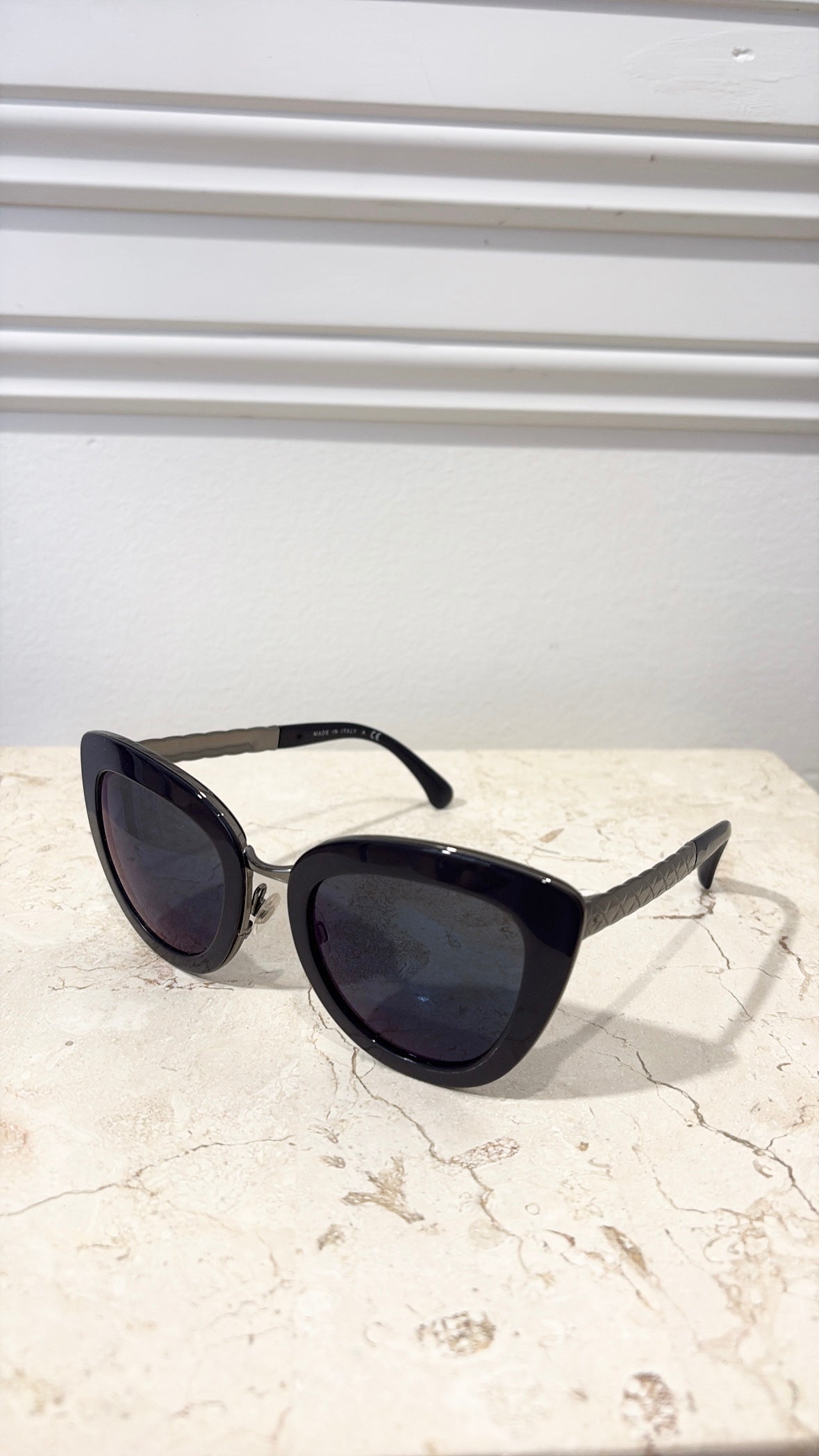 Chanel Navy Cat Eye Sunglasses