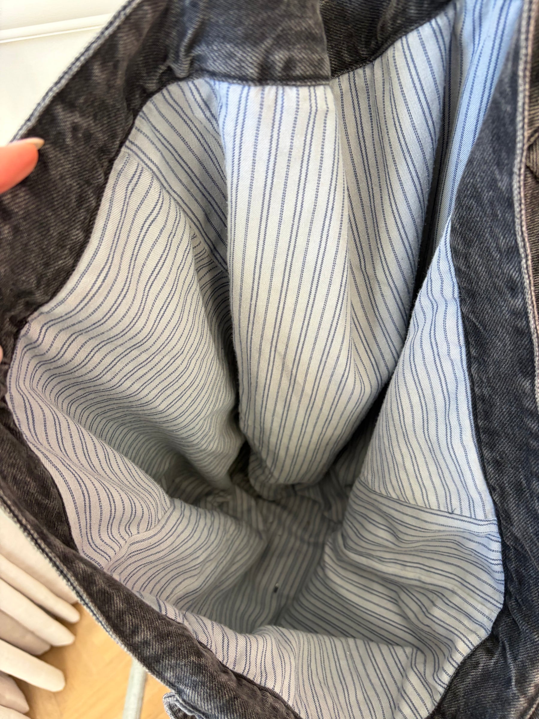 American Vintage Charcoal Denim Bag