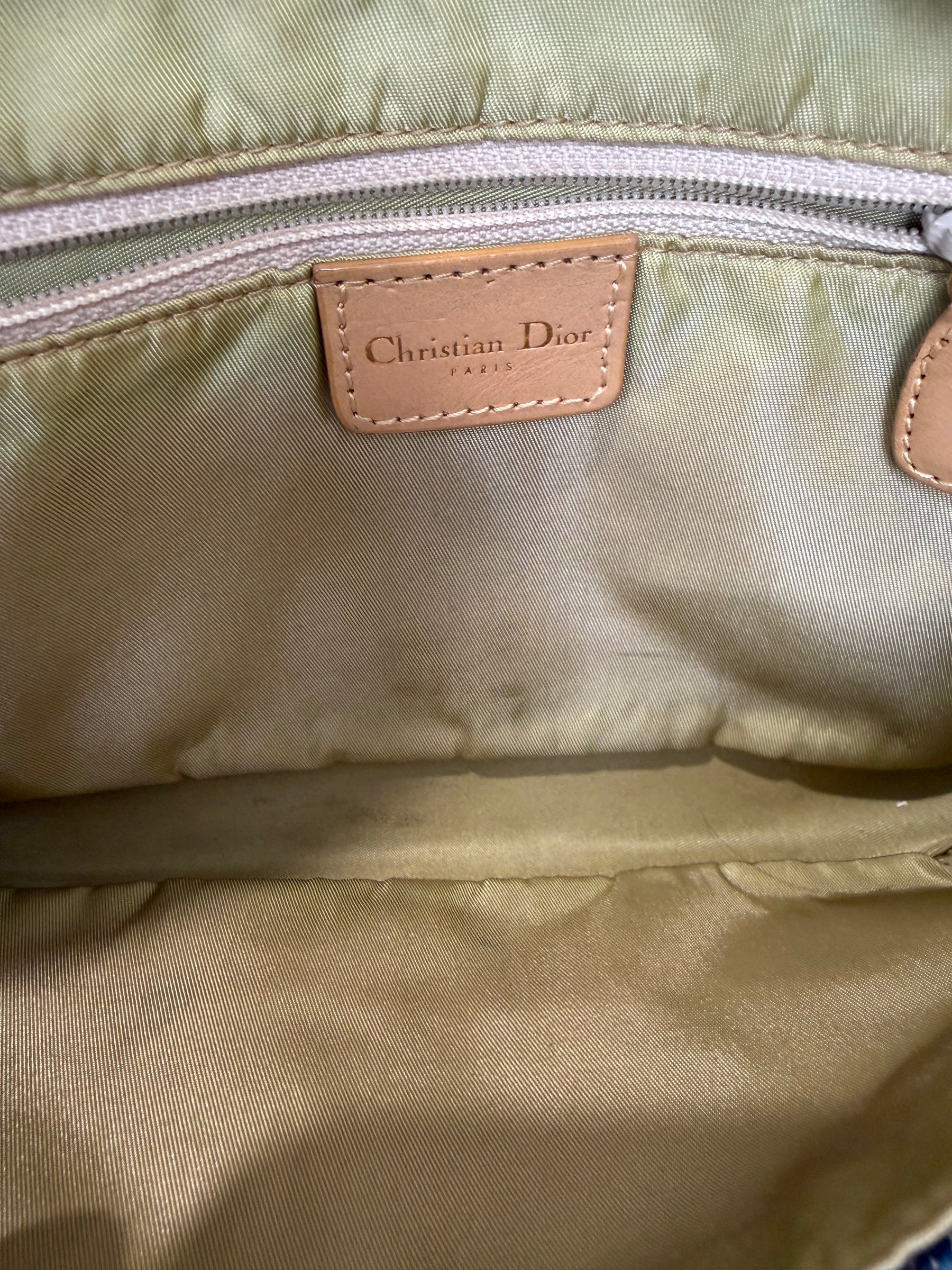 Dior Blue Denim Malice Pearl Shoulder Bag