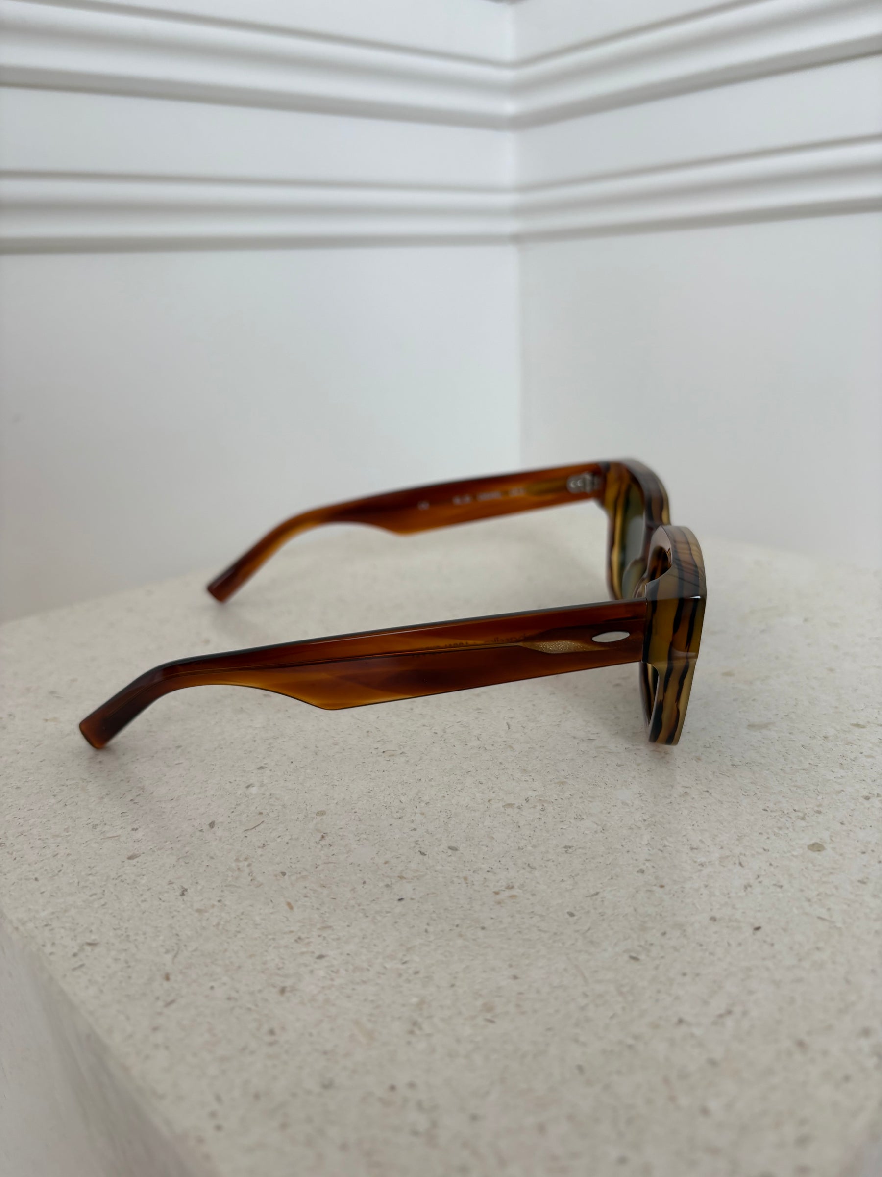 bassike x Local Supply Brown Square Sunglasses