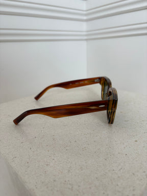 bassike x Local Supply Brown Square Sunglasses