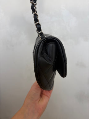 Chanel Unifrom Black Lambskin Leather Waist Bag