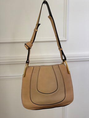Chloé Beige Leather Hayley Hobo Shoulder Bag