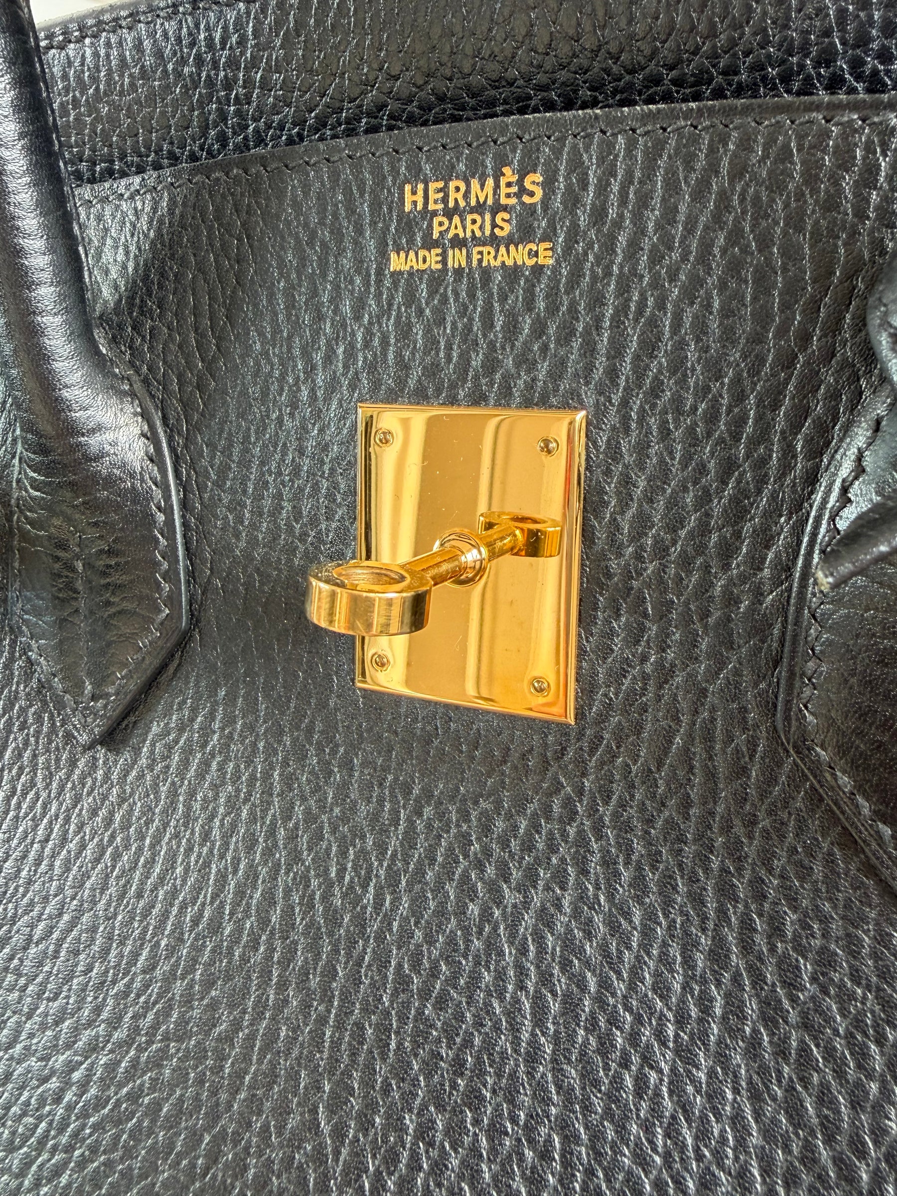 Hermès Birkin 35 in Black Ardennes Leather with Gold Hardware