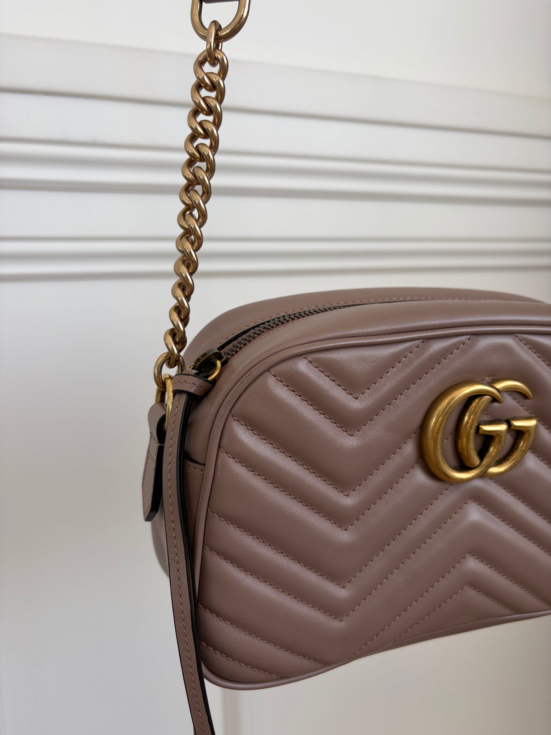 Gucci Rose Poudre Marmont Camera Bag