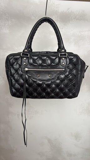 Balenciaga Plombe Quilted Chevre Leather Matelasse MM Bag