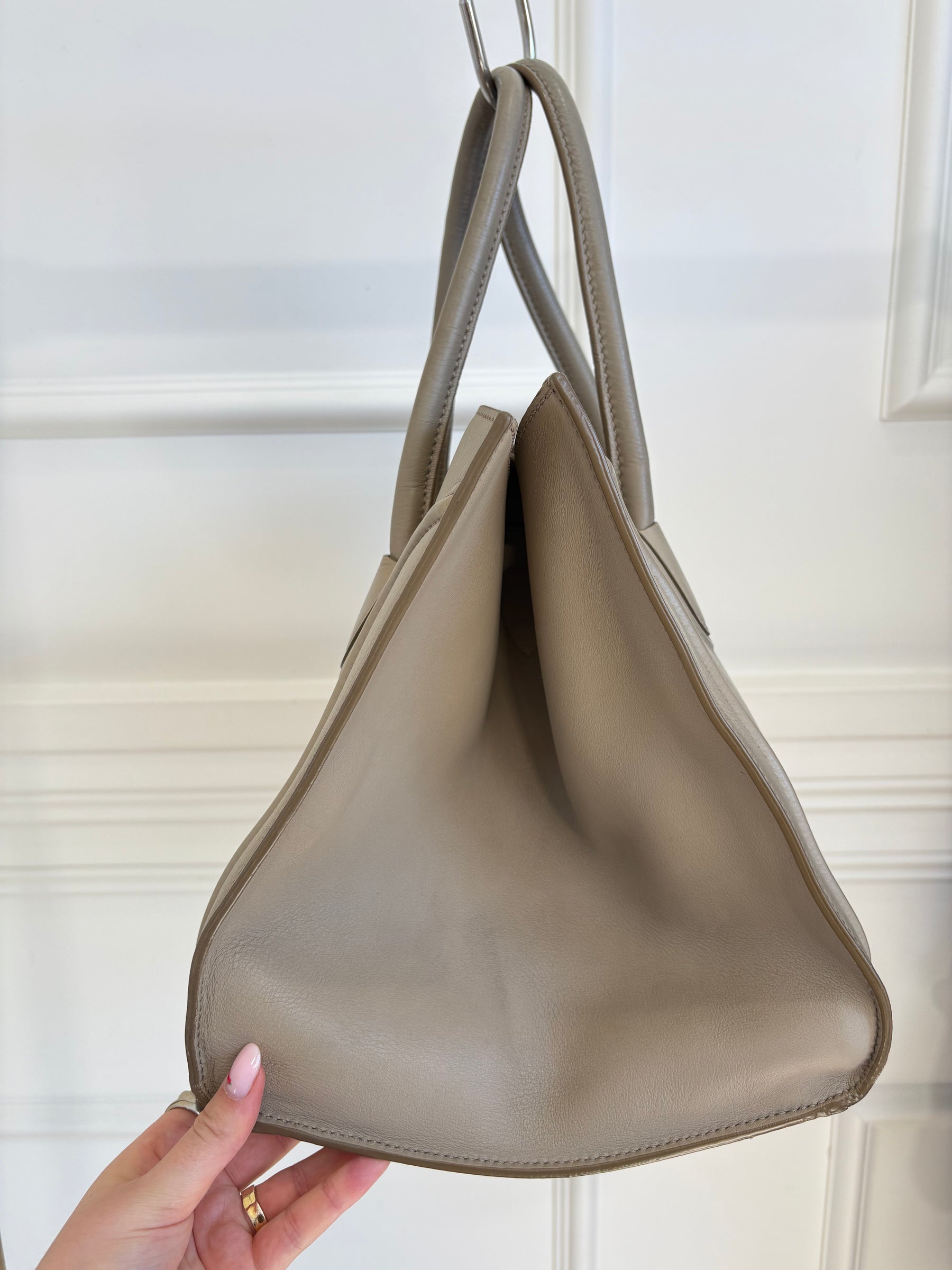 Céline Taupe Leather Phantom Luggage Tote