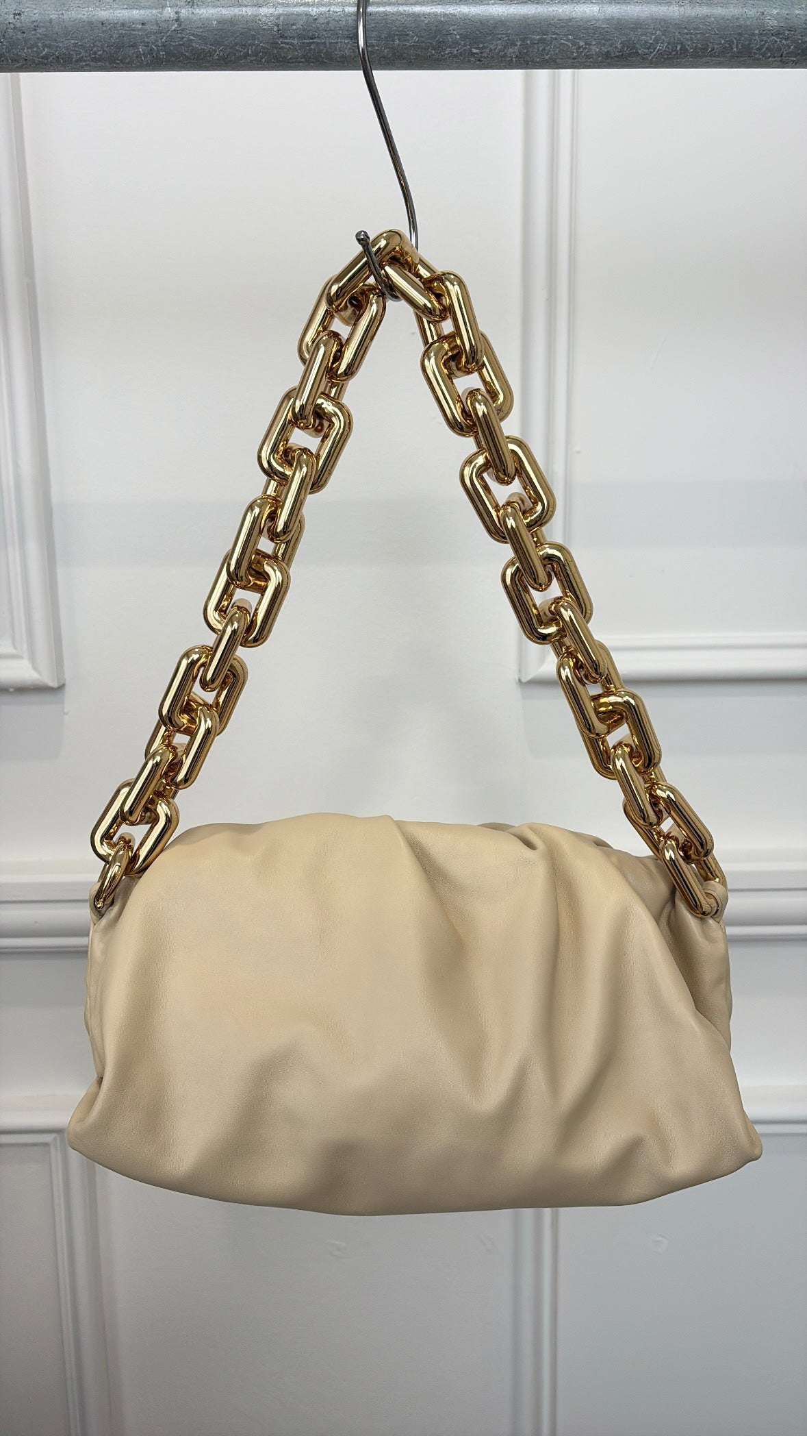 Bottega Veneta Stone Leather Shoulder Chain Pouch