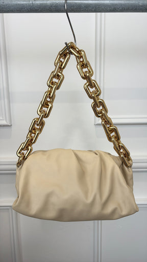 Bottega Veneta Stone Leather Shoulder Chain Pouch