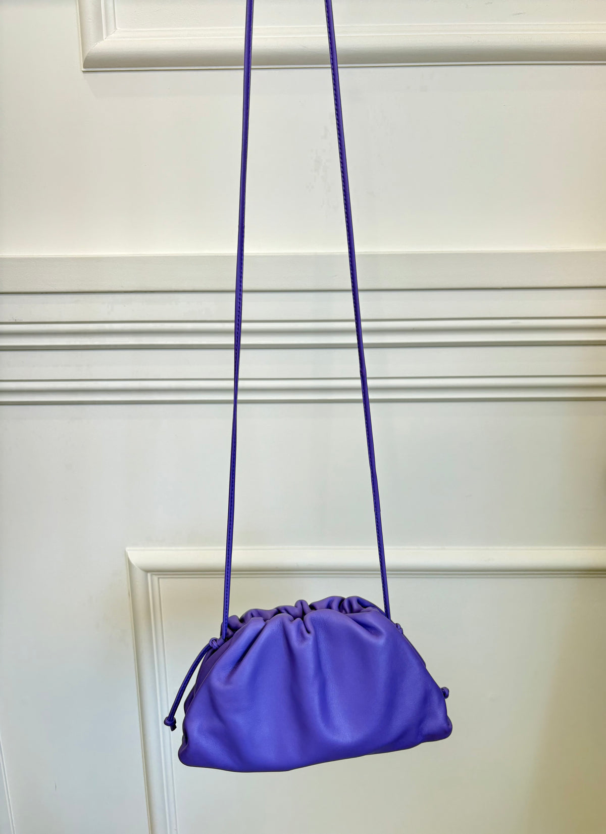 Bottega Veneta Purple Leather Mini Pouch Bag