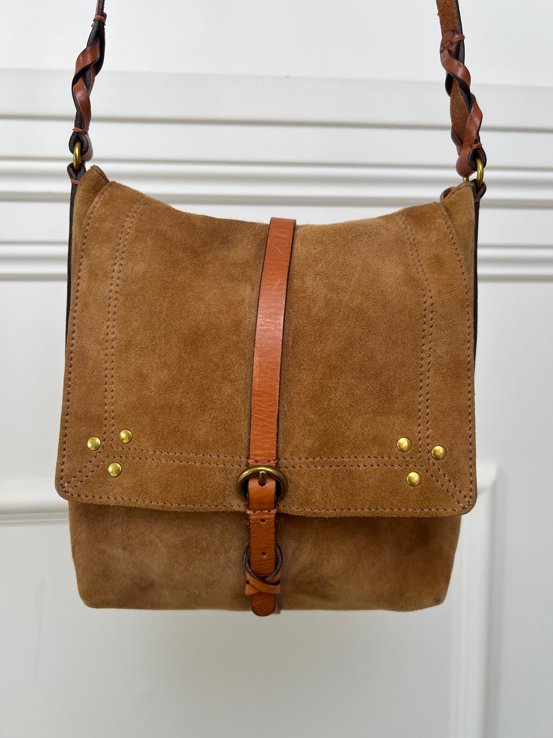 Jerome Dreyfuss Camel Suede Tony Crossbody Bag