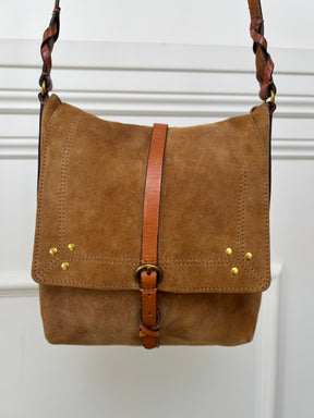 Jerome Dreyfuss Camel Suede Tony Crossbody Bag
