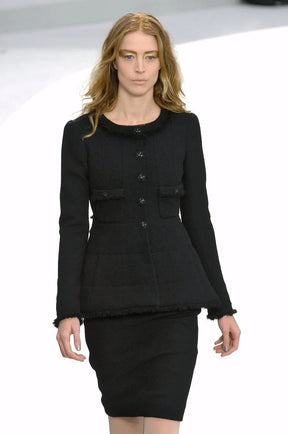 08A A-Line Fringed Collarless Jacket