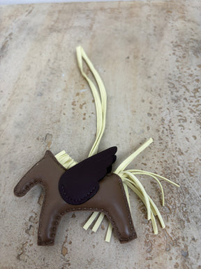 Hermès Etoupe, Jaune Milton and Rouge Sellier Rodeo Pegasus Charm