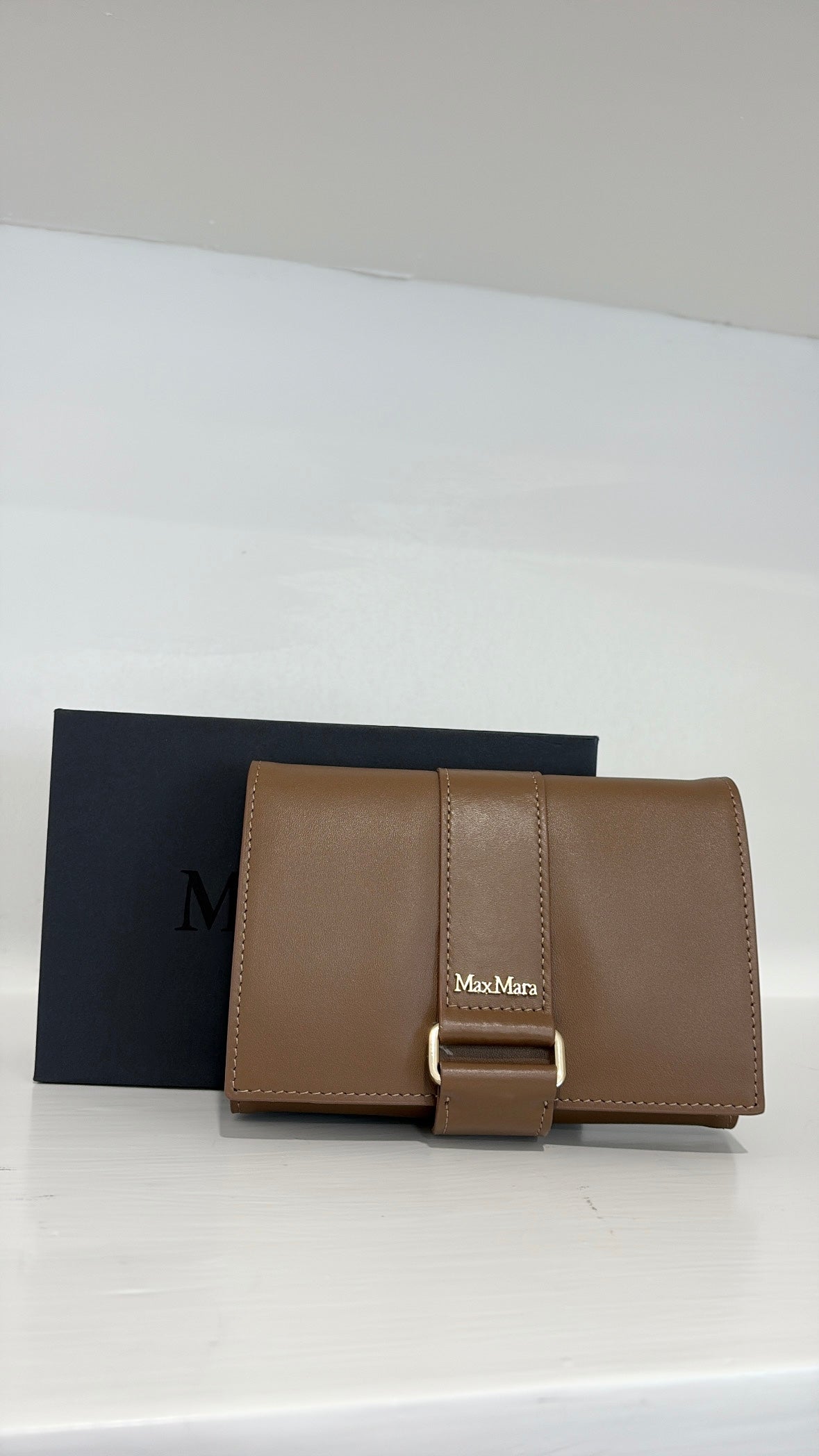 Max Mara Taupe Travel Jewellery Case