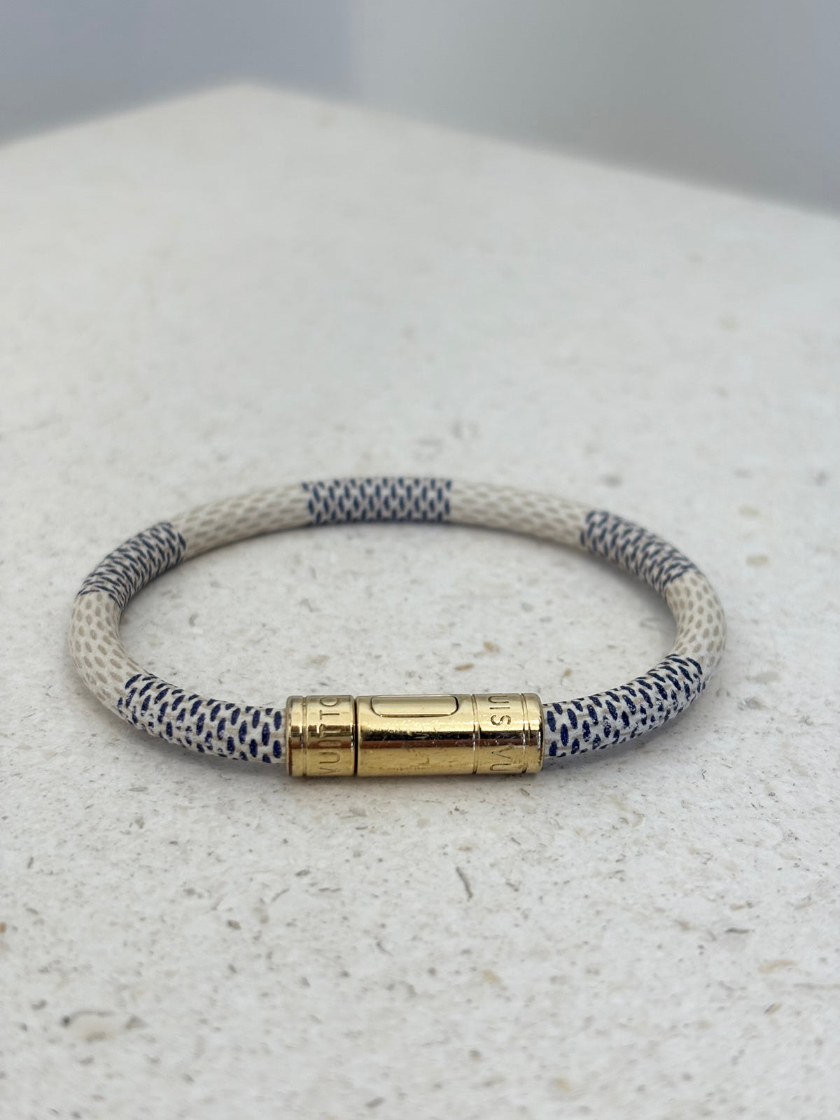 Louis Vuitton Canvas Damier Azure 'Keep it' Bracelet