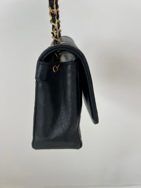 Chanel Black Lambskin Leather Diana Flap Bag