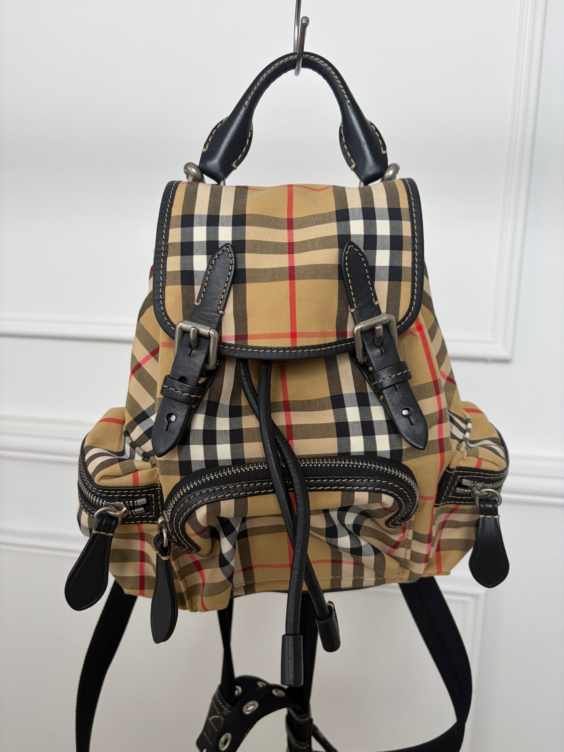Burberry Heritage Check Canvas Backpack