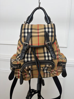 Burberry Heritage Check Canvas Backpack