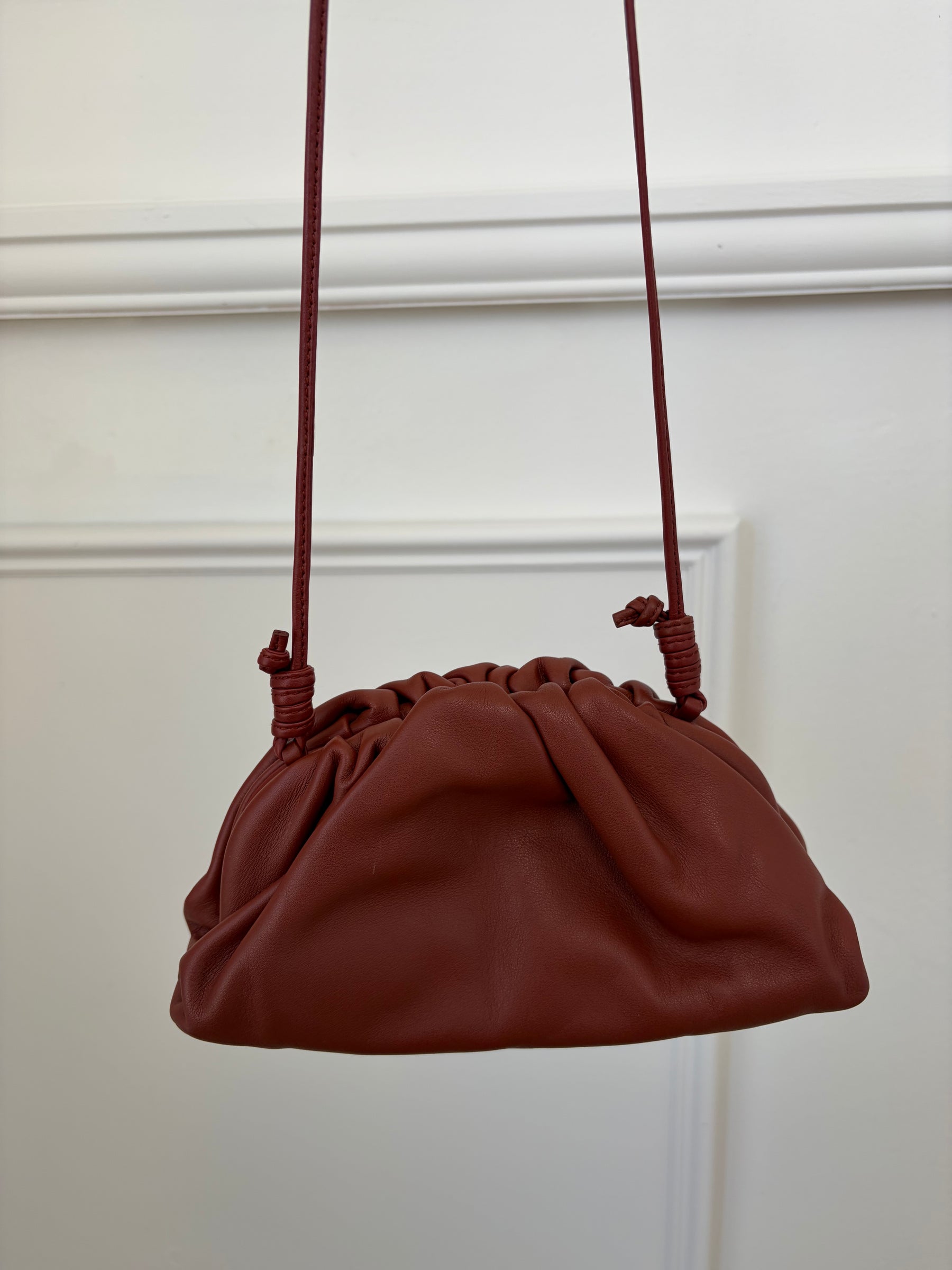 Bottega Veneta Mini Pouch Bag In Brick Red