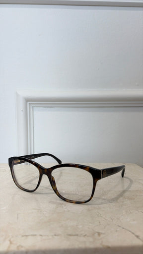 Chanel Brown Tortoiseshell Wayfarer Optical Glasses