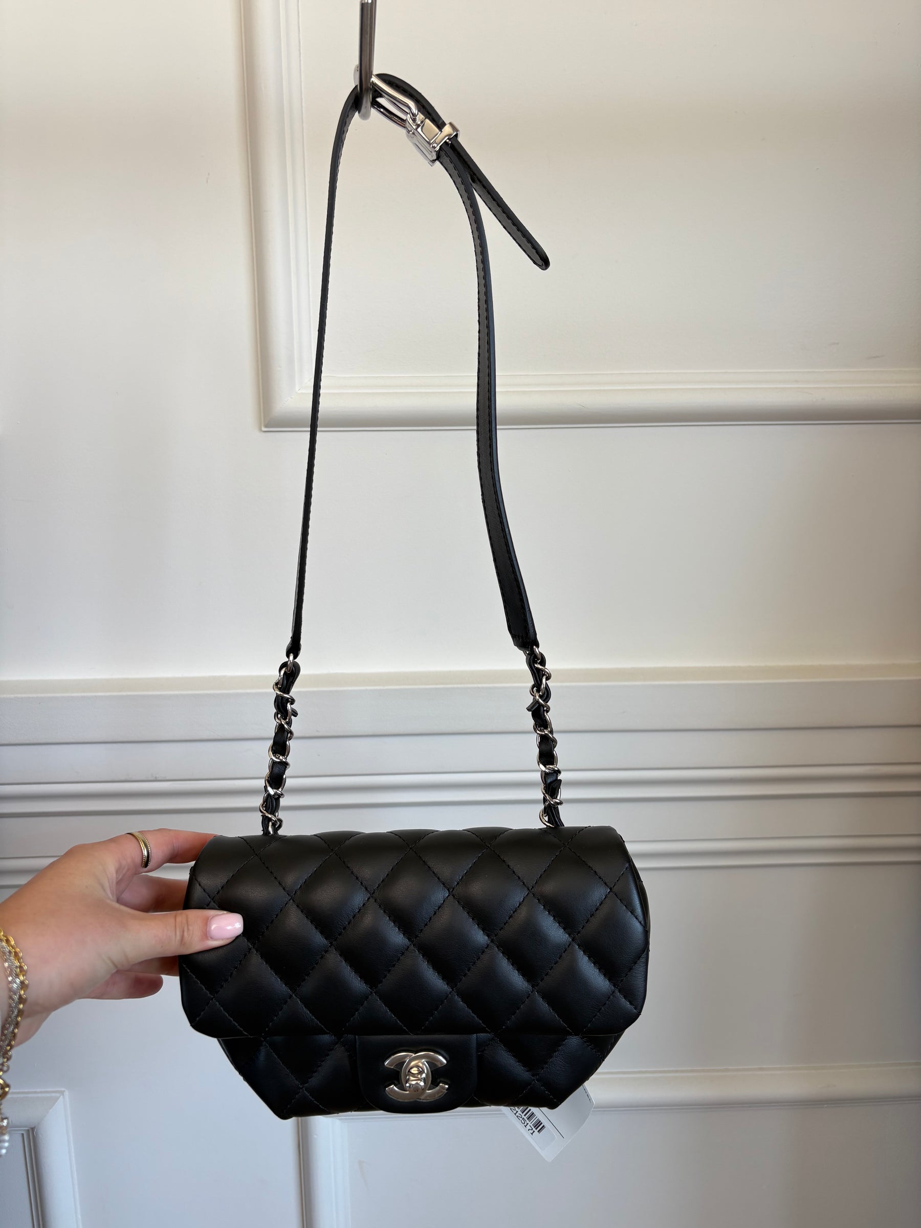 Chanel Black Leather Uniform Belt Bag