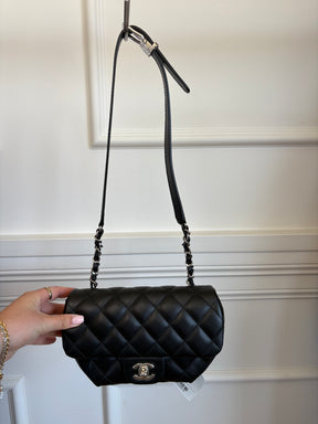 Chanel Black Leather Uniform Belt Bag