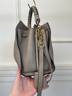 Mulberry Taupe Grained Leather Small Iris Bag