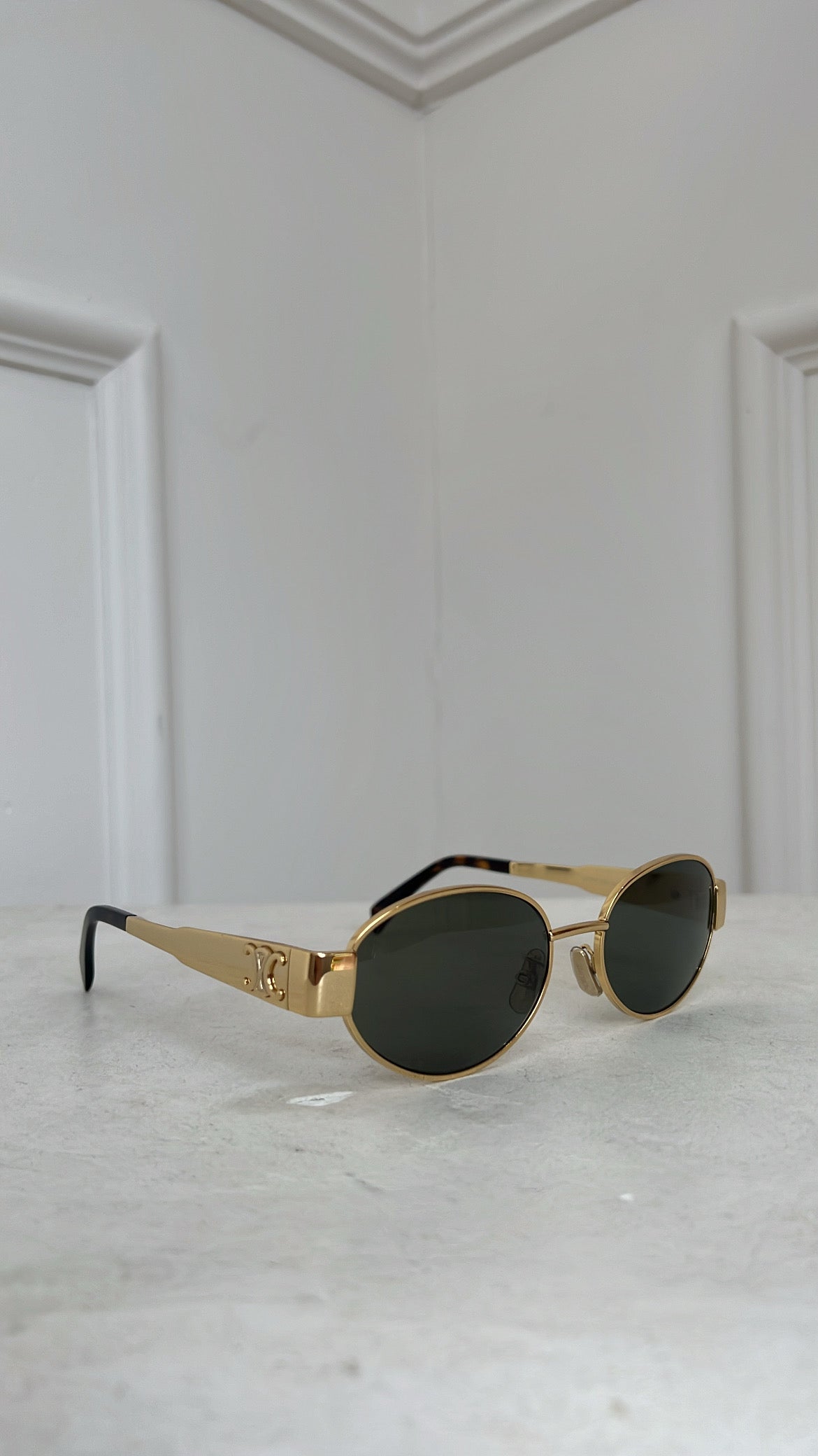 Celine Gold Triomphe Sunglasses