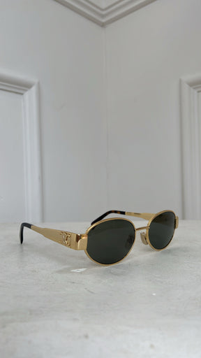 Celine Gold Triomphe Sunglasses