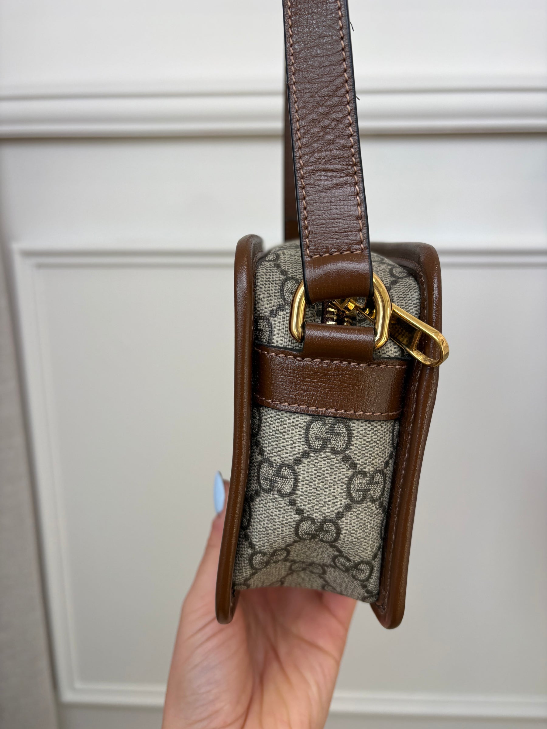 Gucci Monogram Coated Canvas Crossbody bag
