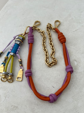 Prada Pop Strings Bag Charm Pink Yellow Orange