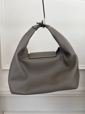 Longchamp Grey Leather Xtra Handbag XS
